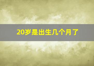 20岁是出生几个月了