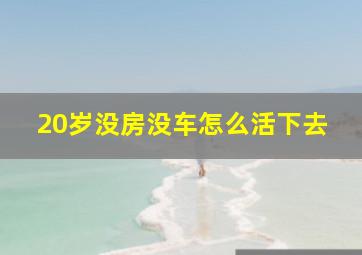 20岁没房没车怎么活下去