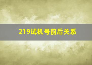 219试机号前后关系