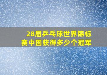 28届乒乓球世界锦标赛中国获得多少个冠军