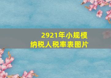 2921年小规模纳税人税率表图片