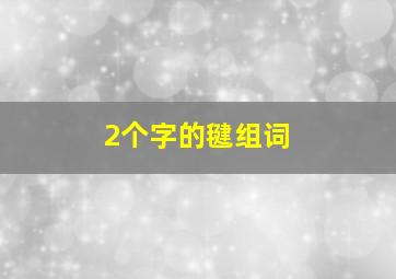 2个字的毽组词