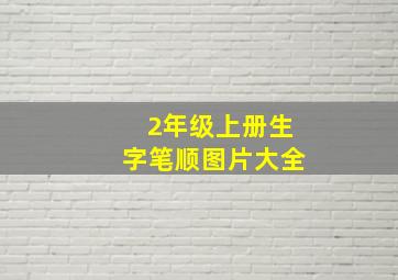 2年级上册生字笔顺图片大全