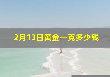 2月13日黄金一克多少钱