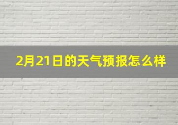 2月21日的天气预报怎么样