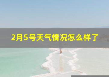 2月5号天气情况怎么样了