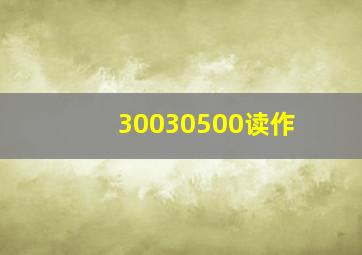 30030500读作