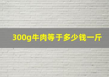 300g牛肉等于多少钱一斤