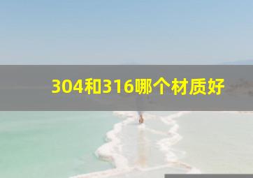 304和316哪个材质好