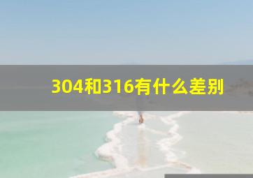 304和316有什么差别