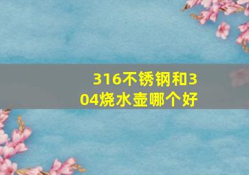 316不锈钢和304烧水壶哪个好