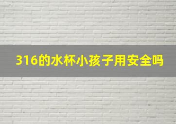 316的水杯小孩子用安全吗