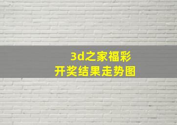 3d之家福彩开奖结果走势图