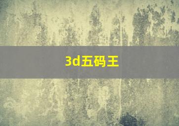 3d五码王