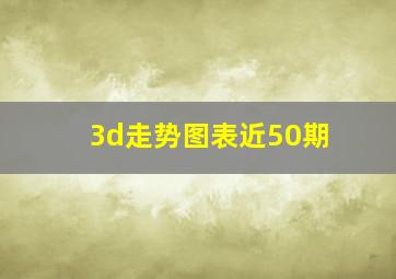 3d走势图表近50期