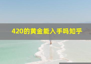 420的黄金能入手吗知乎