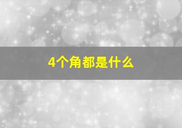 4个角都是什么