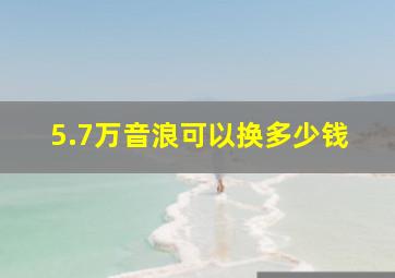 5.7万音浪可以换多少钱