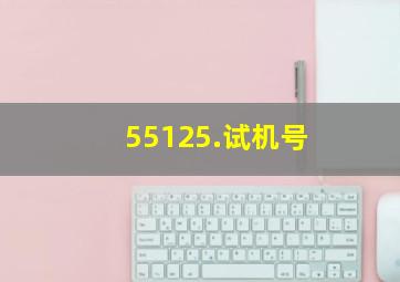 55125.试机号