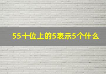 55十位上的5表示5个什么