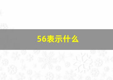 56表示什么