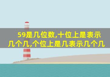 59是几位数,十位上是表示几个几,个位上是几表示几个几