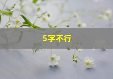 5字不行