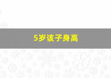 5岁该子身高