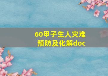 60甲子生人灾难预防及化解doc