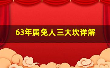 63年属兔人三大坎详解