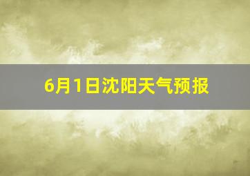 6月1日沈阳天气预报