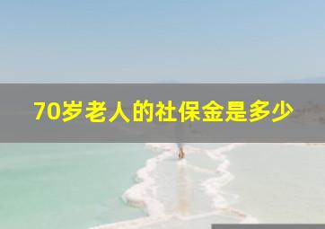 70岁老人的社保金是多少