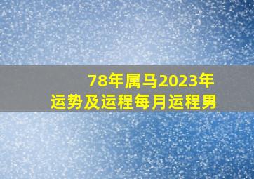 78年属马2023年运势及运程每月运程男