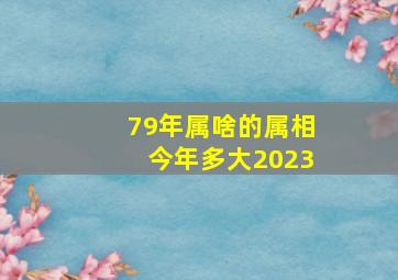 79年属啥的属相今年多大2023