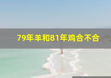 79年羊和81年鸡合不合