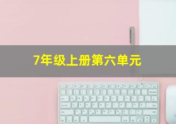 7年级上册第六单元