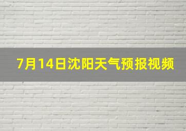 7月14日沈阳天气预报视频