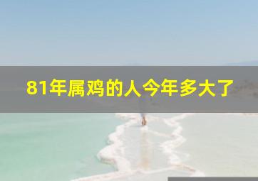 81年属鸡的人今年多大了