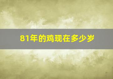 81年的鸡现在多少岁