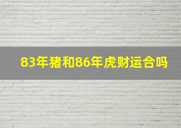 83年猪和86年虎财运合吗