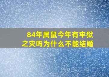 84年属鼠今年有牢狱之灾吗为什么不能结婚