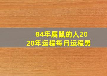 84年属鼠的人2020年运程每月运程男