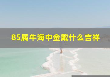 85属牛海中金戴什么吉祥