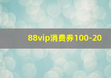 88vip消费券100-20