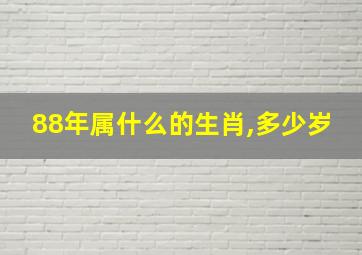 88年属什么的生肖,多少岁