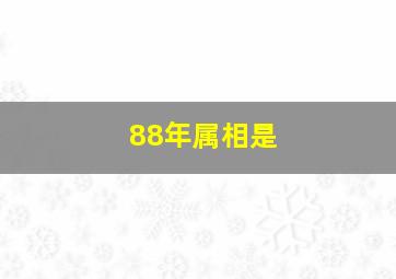 88年属相是