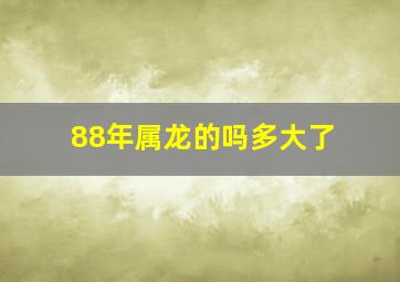 88年属龙的吗多大了