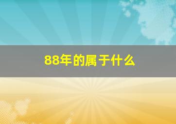 88年的属于什么