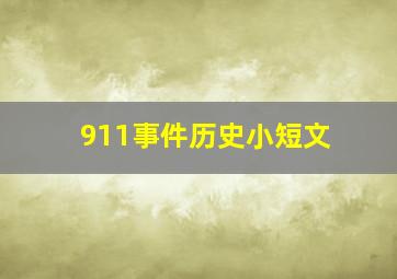 911事件历史小短文