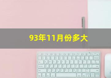 93年11月份多大